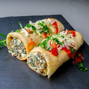 Mushrooms, onion & ricotta