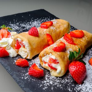Strawberry & Mascarpone Pancakes